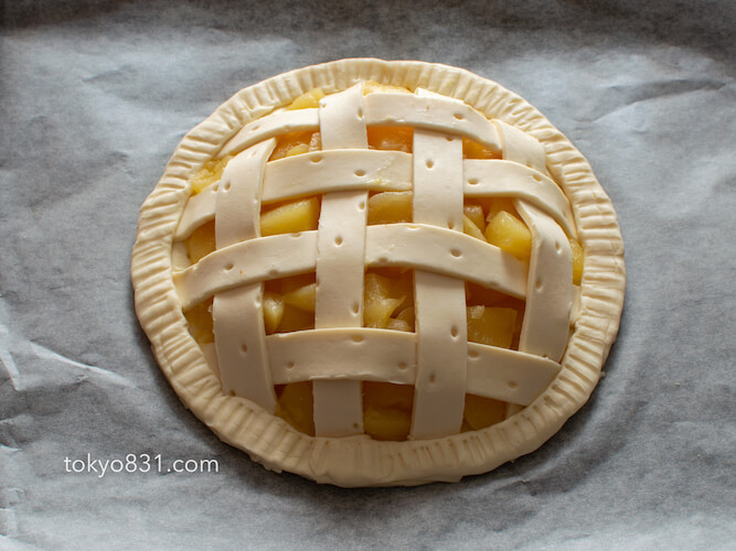 アップルパイ 冷凍パイシート レンジりんご 型なしで簡単 三つ編みが可愛い 農家のレシピ帳